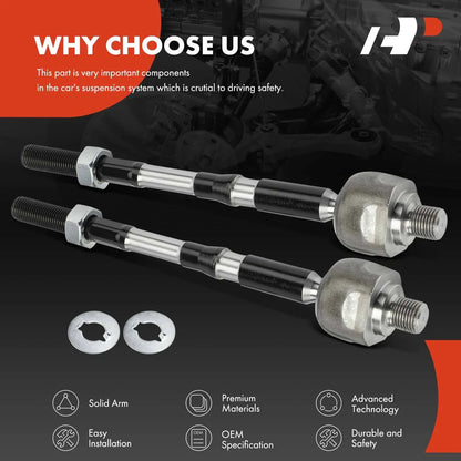 Front Inner Tie Rod End Pair for Nissan Rogue (2014-2020)