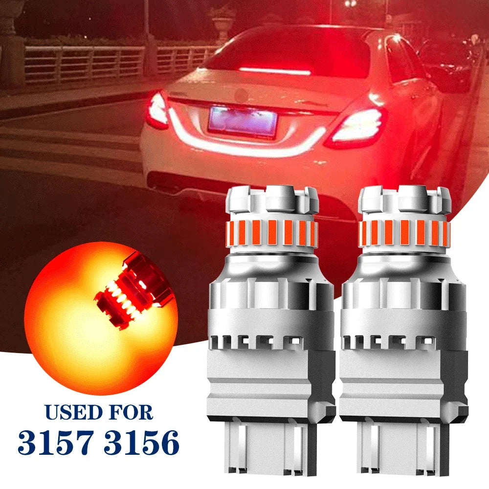 AUXITO 3157 LED Bulbs - Red Brake Tail Turn Signal (2 Pack)