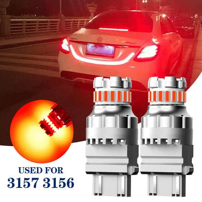 AUXITO 3157 LED Bulbs - Red Brake Tail Turn Signal (2 Pack)