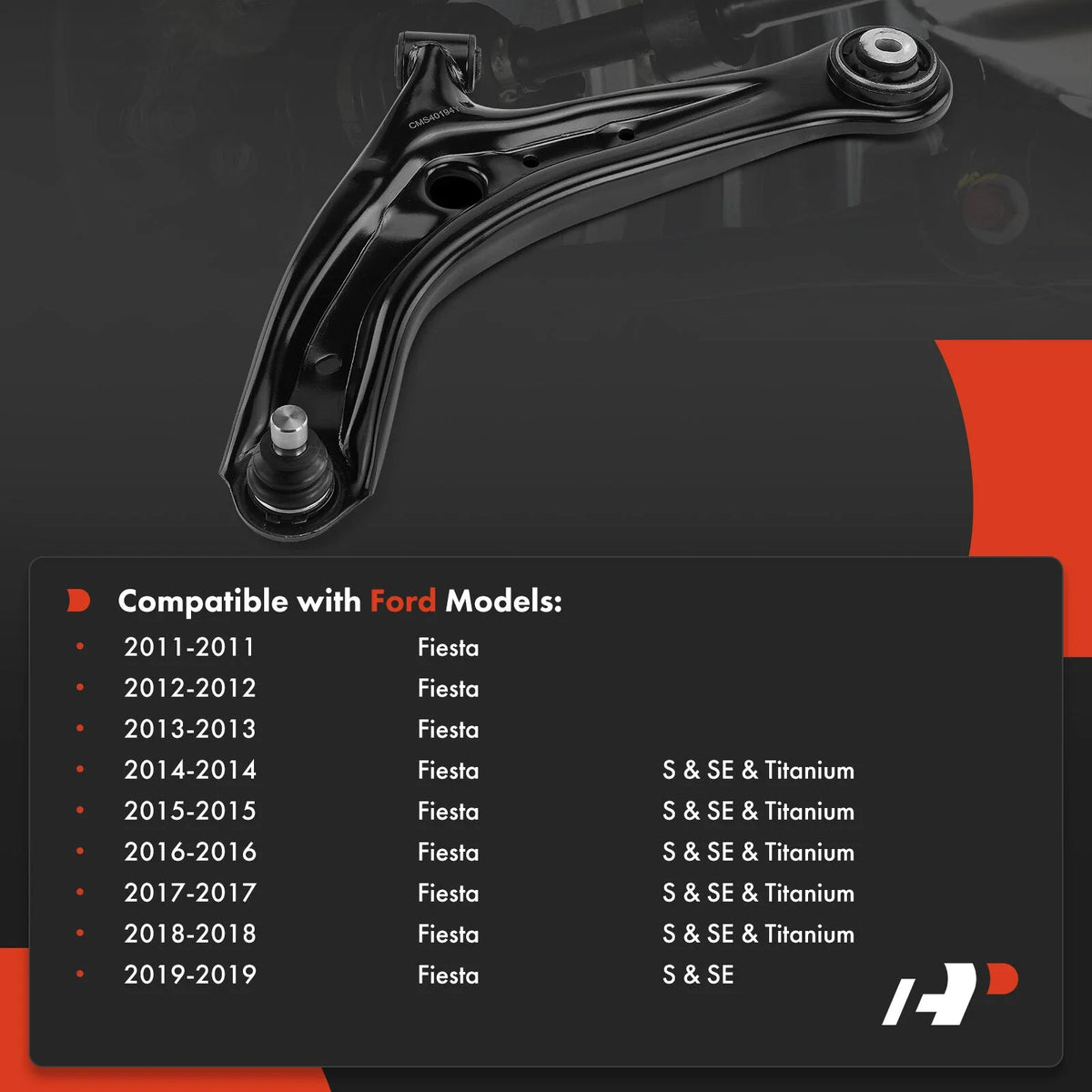 Front Left Control Arm with Ball Joint for Ford Fiesta (2011-2019)