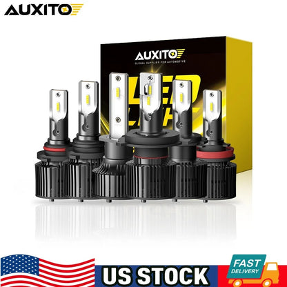 6000K LED Headlight Bulbs Conversion Kit 9005 H11 H7 H4 9006 H1