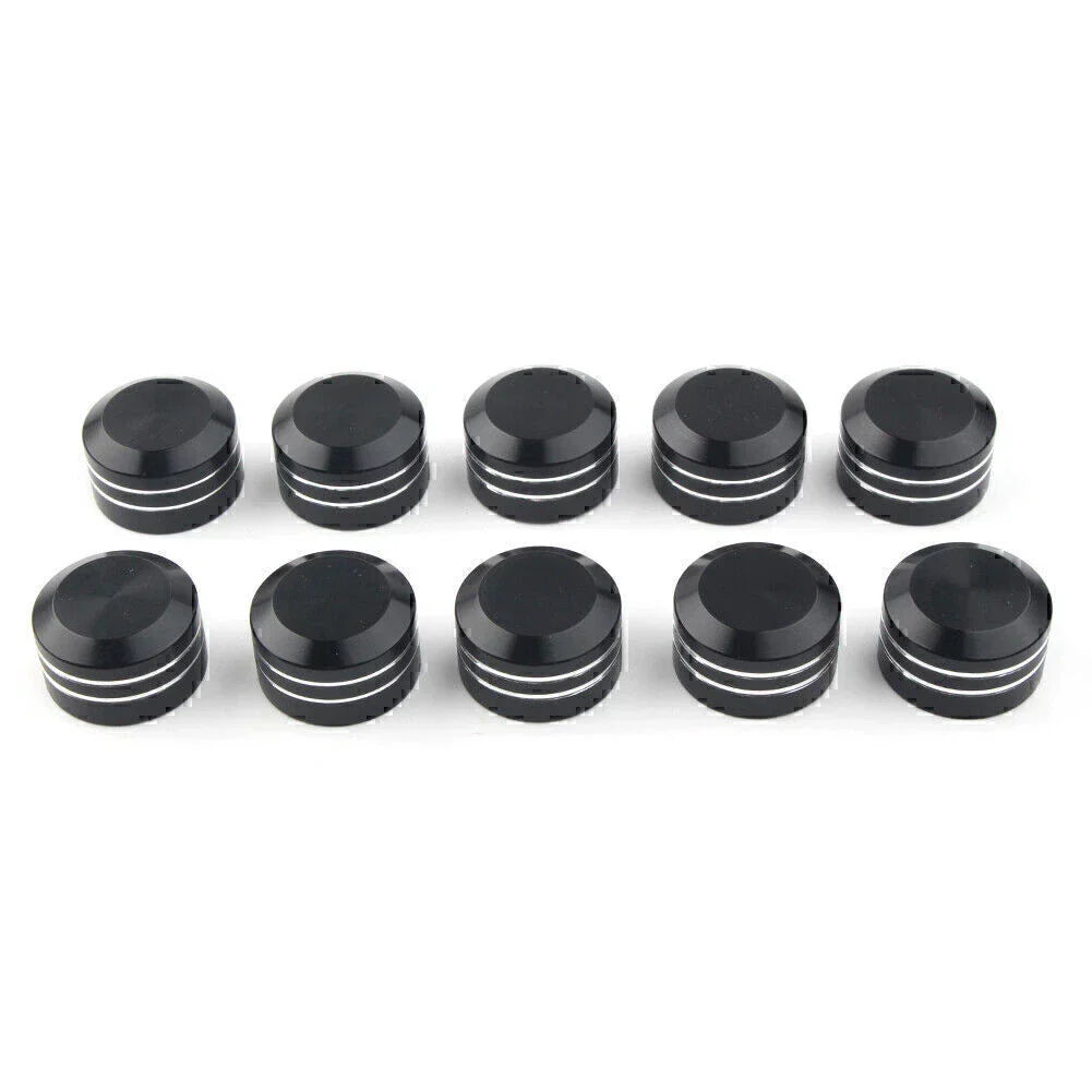 Black 9mm CNC Topper Caps for Harley Inner Motor Bolts