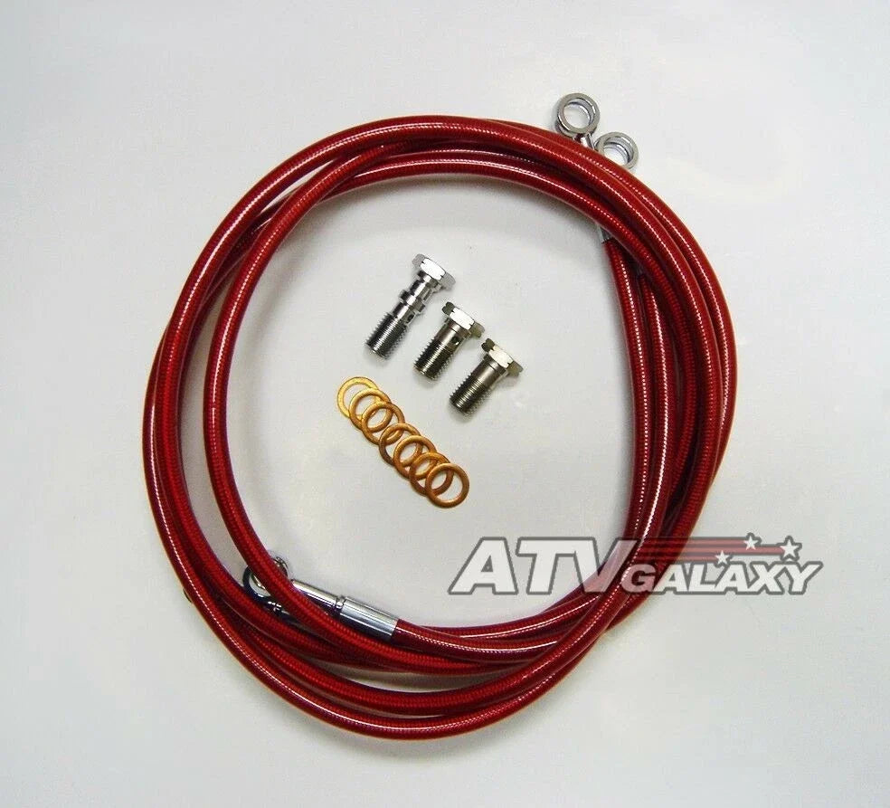 Streamline 2-Line Steel Braided Front Brake Kit for TRX 250R (All Years)