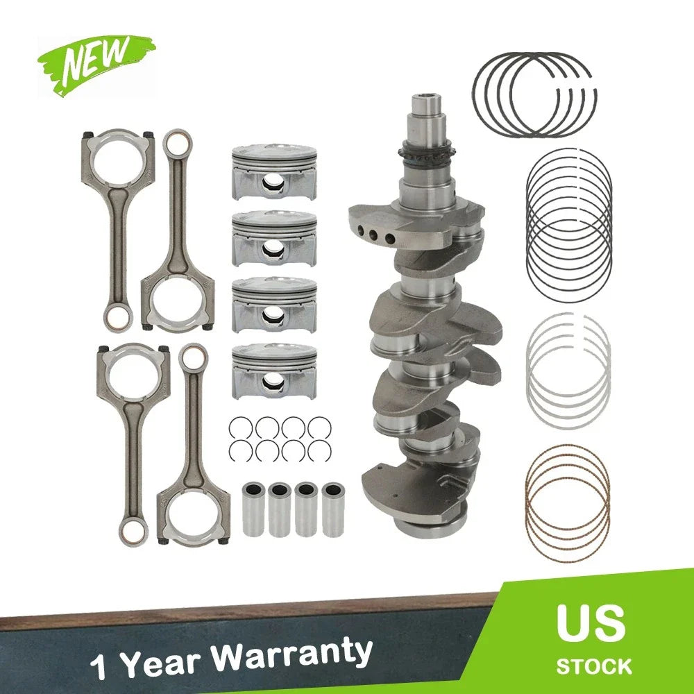 Set of 4 Crankshaft Rods & Pistons for Hyundai Elantra GT Tucson (2014–2017)