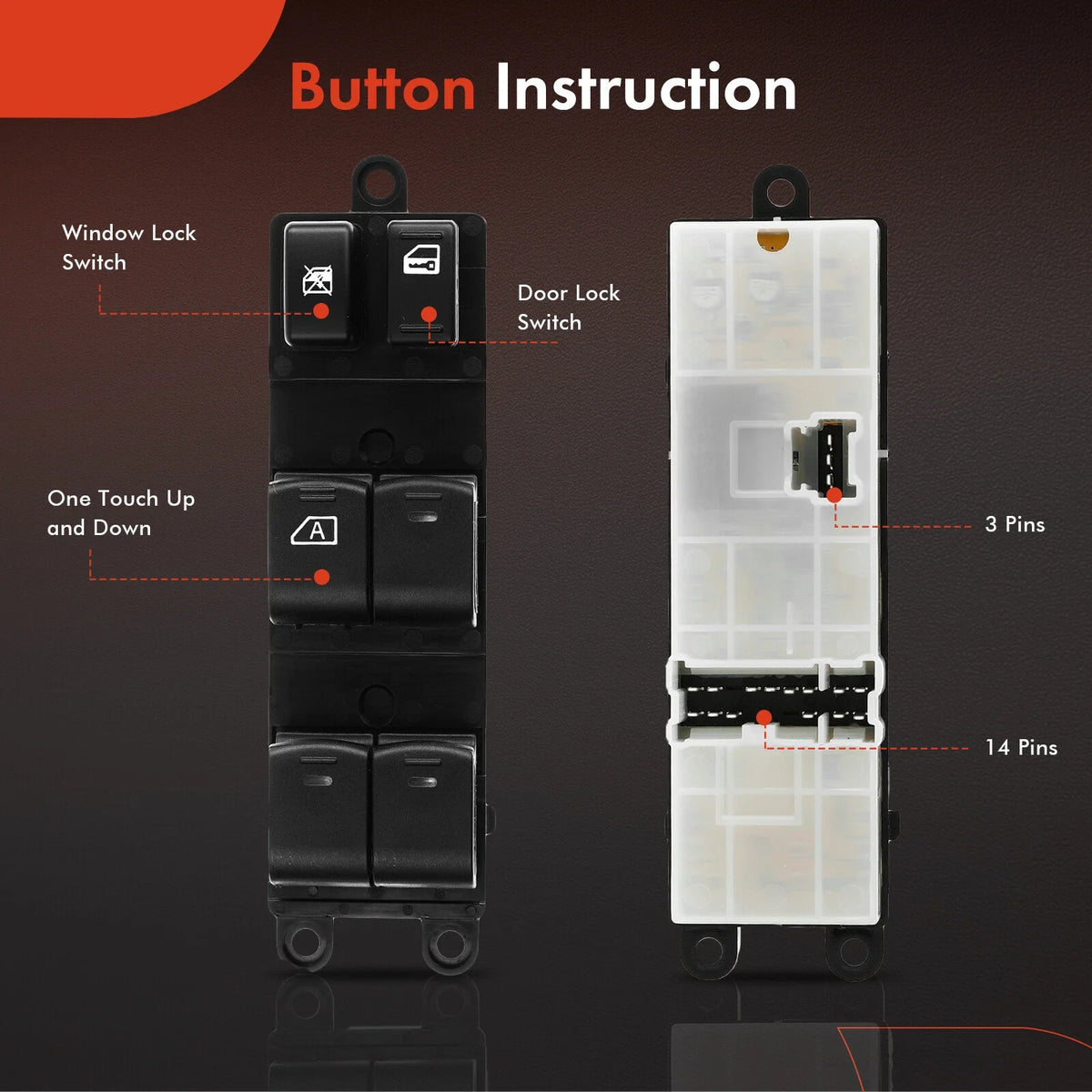 Power Window Control Switch for Nissan Pathfinder 2005-2007