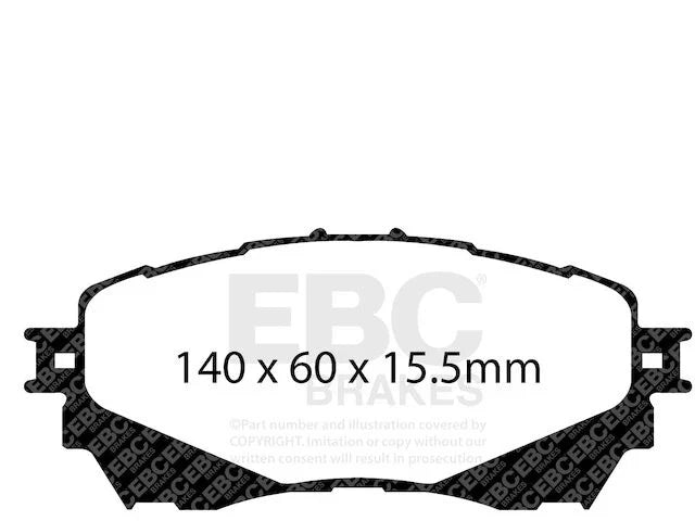 Front Brake Pads Set of 4 CS332CF for Mazda 6 (2014–2018)