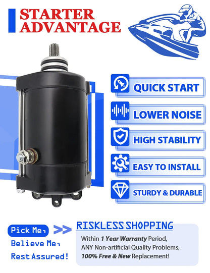 Jet Ski Starter for Kawasaki JS650 650 SX (1987-1991) - Bendix & Relay