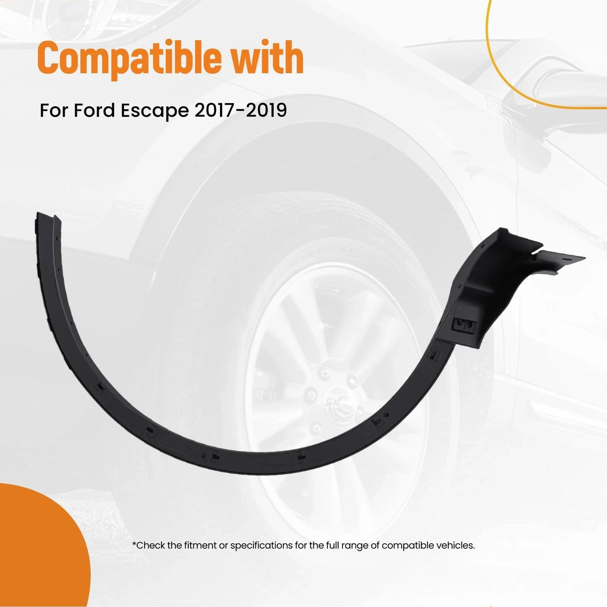 Front Left Fender Flare Arch for Ford Escape 2017-2019 CJ5Z16268AD