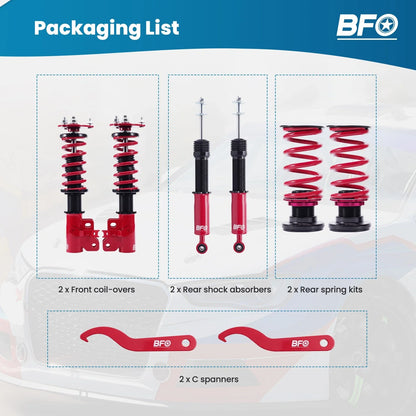 BFO Adjustable Height Coilover Kit for 2006-2011 Honda Civic Si