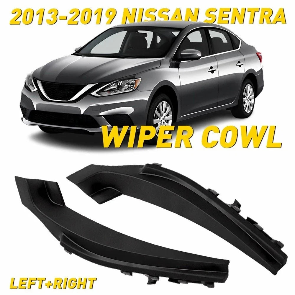 2pcs Windshield Wiper Side Cowl Extension Cover Trim for Nissan Sentra (2013–2019)