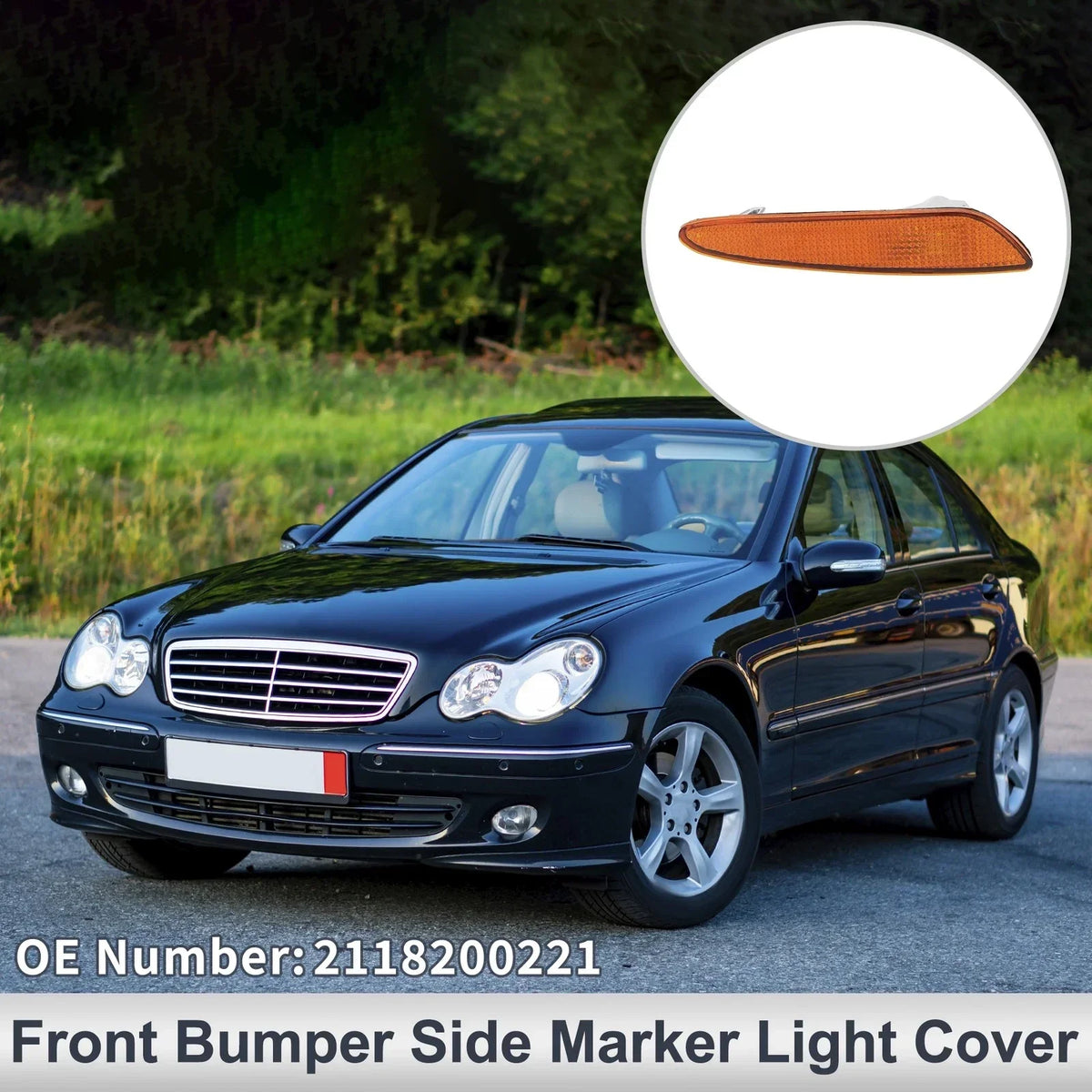 Bumper Side Marker Light Cover Right Front for Mercedes-Benz 2003-2009