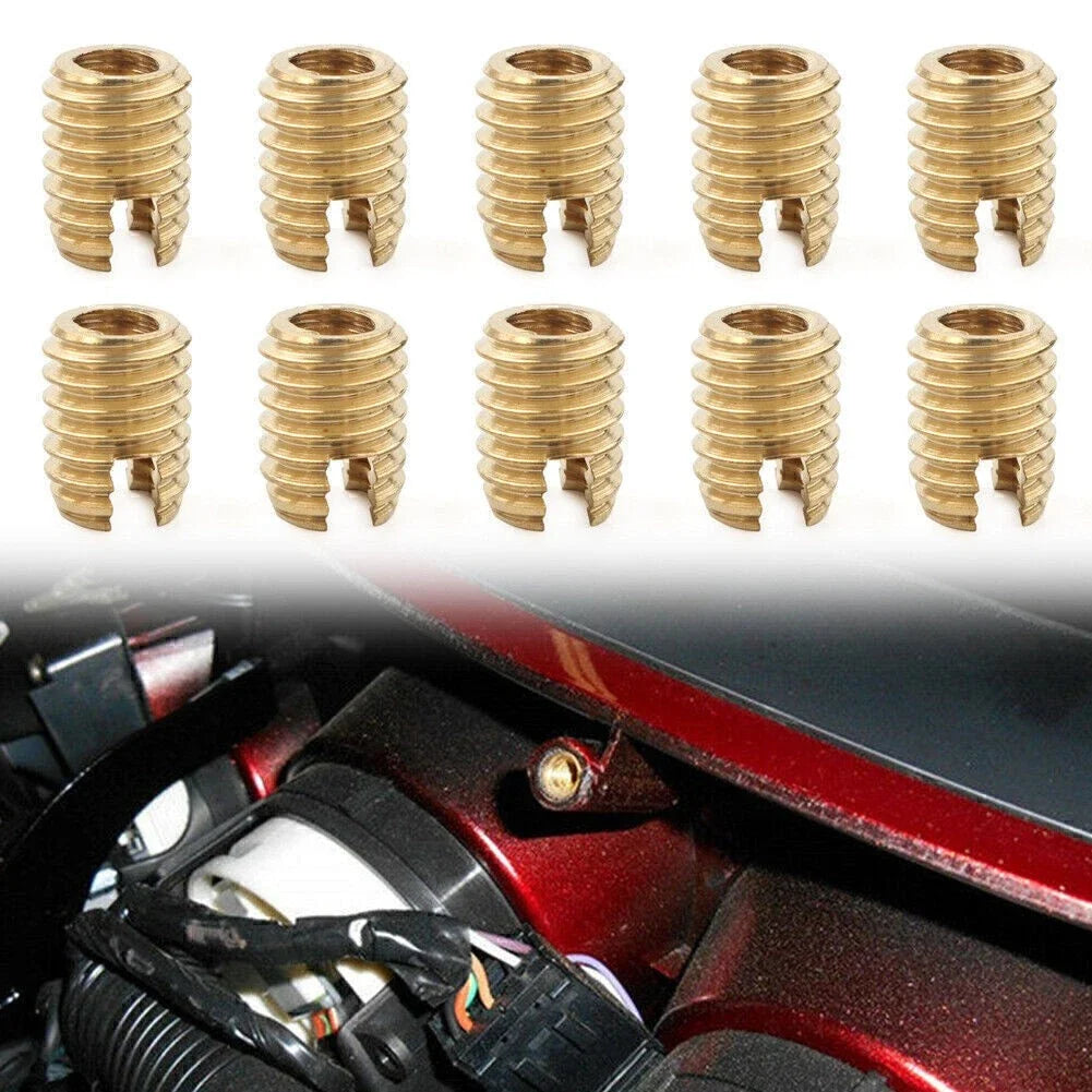 10x Brass Thread Cutting Inserts for Harley Touring FLHTC FLHTP (2009–2023)