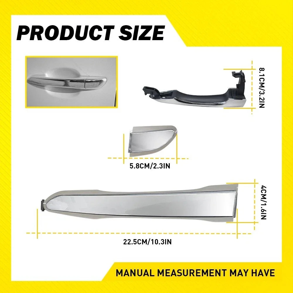 Rear Left Chrome Door Handle for Tucson 2016–2021 Hyundai