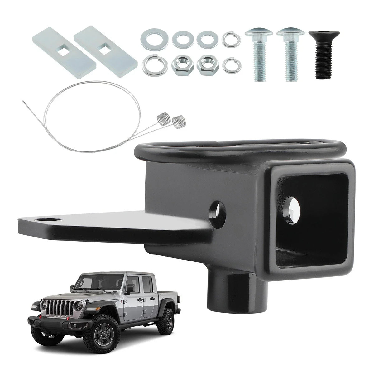 Rear Trailer Hitch Plate w/ Bolts for Jeep Gladiator JT (2020–2026)