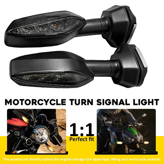 2X LED Turn Signal Lights for Kawasaki KLR650 Ninja Z1000R (Smoke Lens)