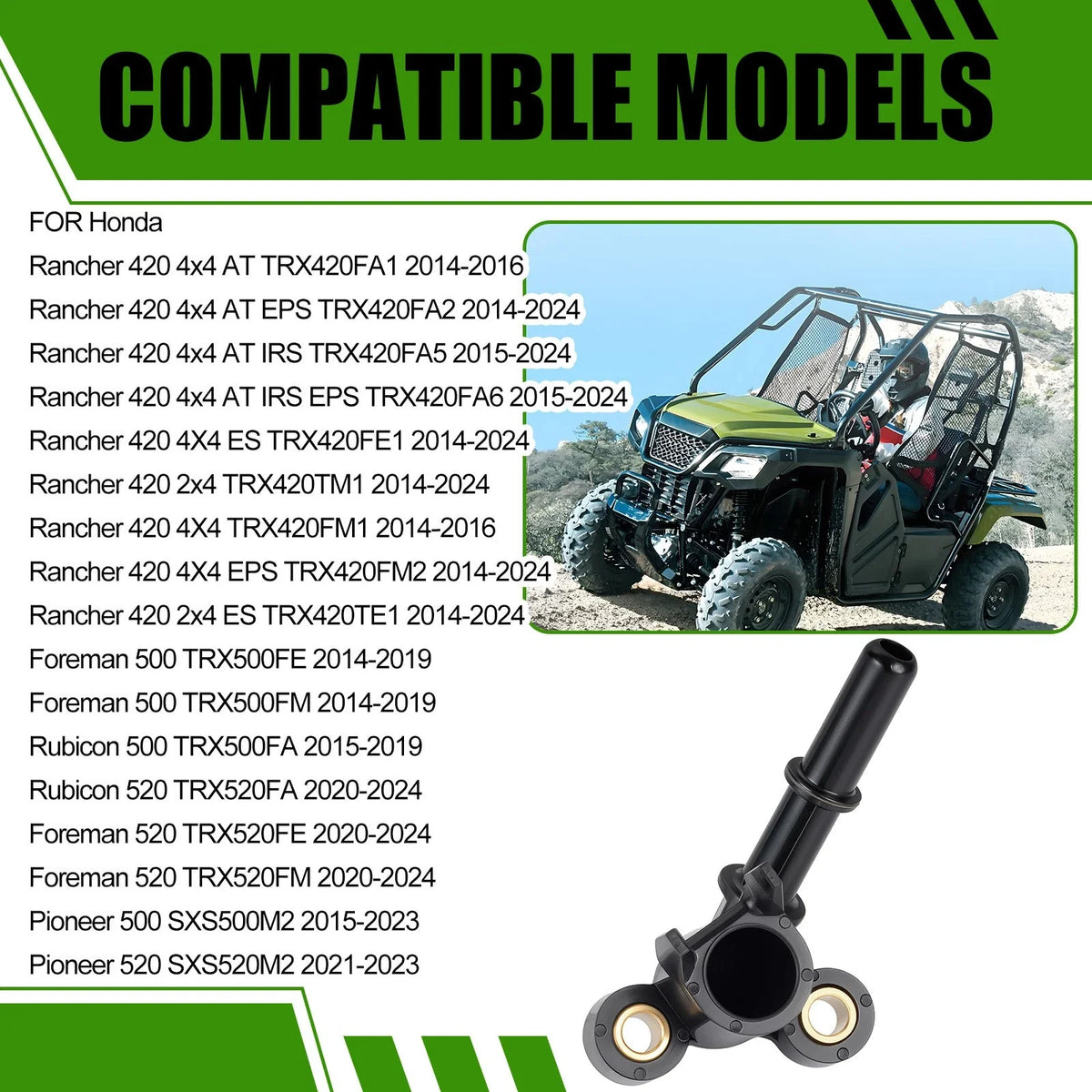 2X Fuel Injector Cap for Honda Rancher 420 TRX420TM1/TE1 (2014–2024) 16422-HR3-A41