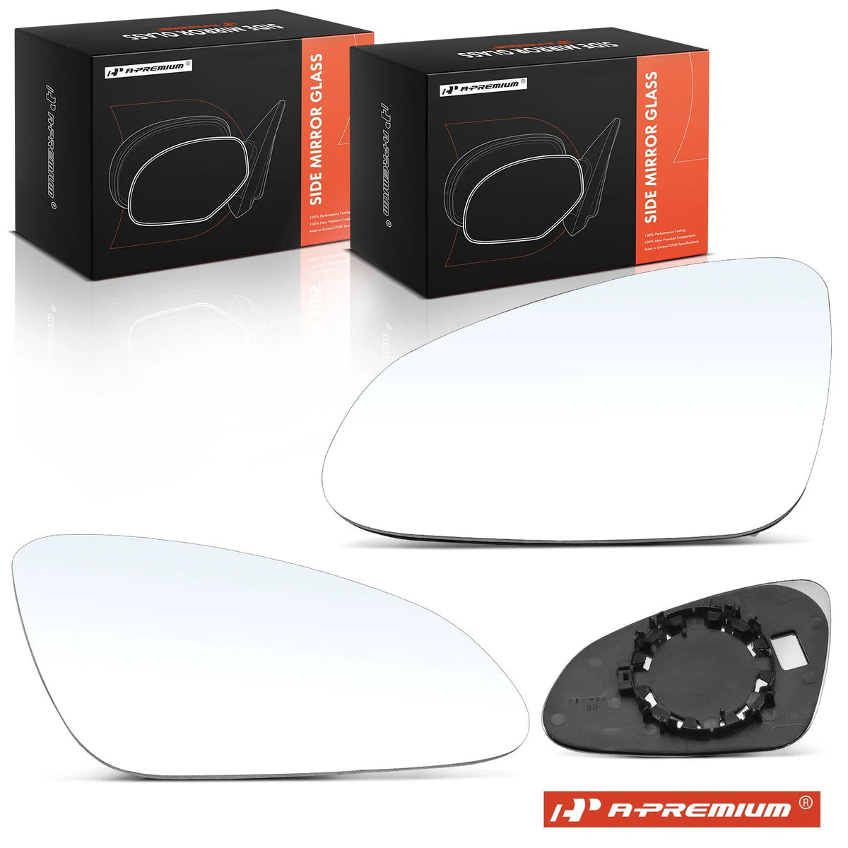 Pair Manual Mirror Glass for Buick Verano (2012–2017)