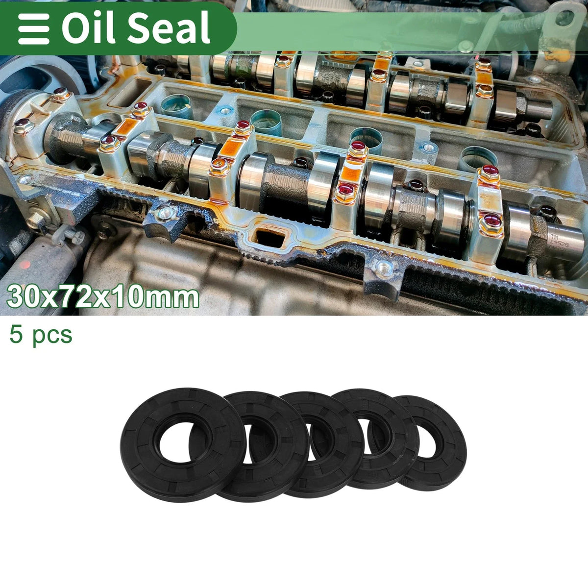 Oil Seal   - NBR Rubber 30x72x10mm