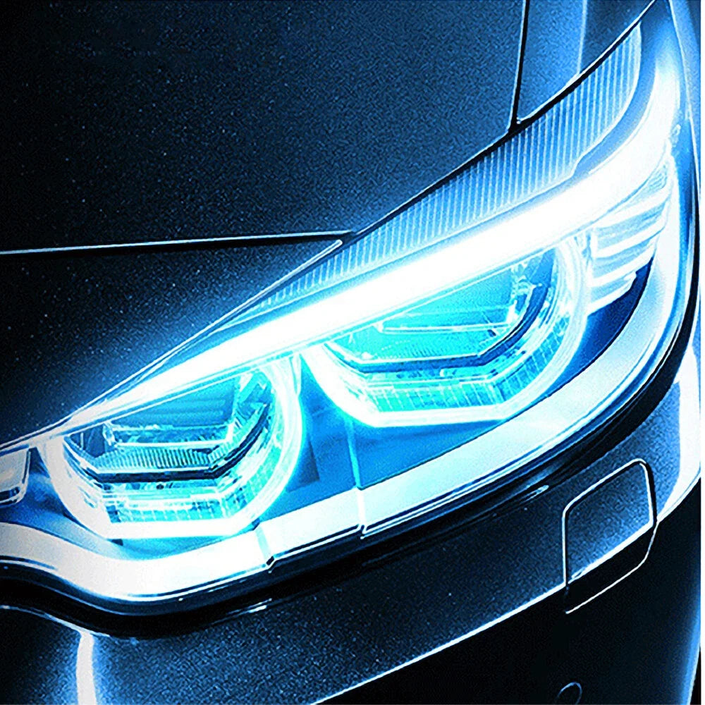 2X 60cm LED Daytime Running Light Strip with Amber Turn Signal