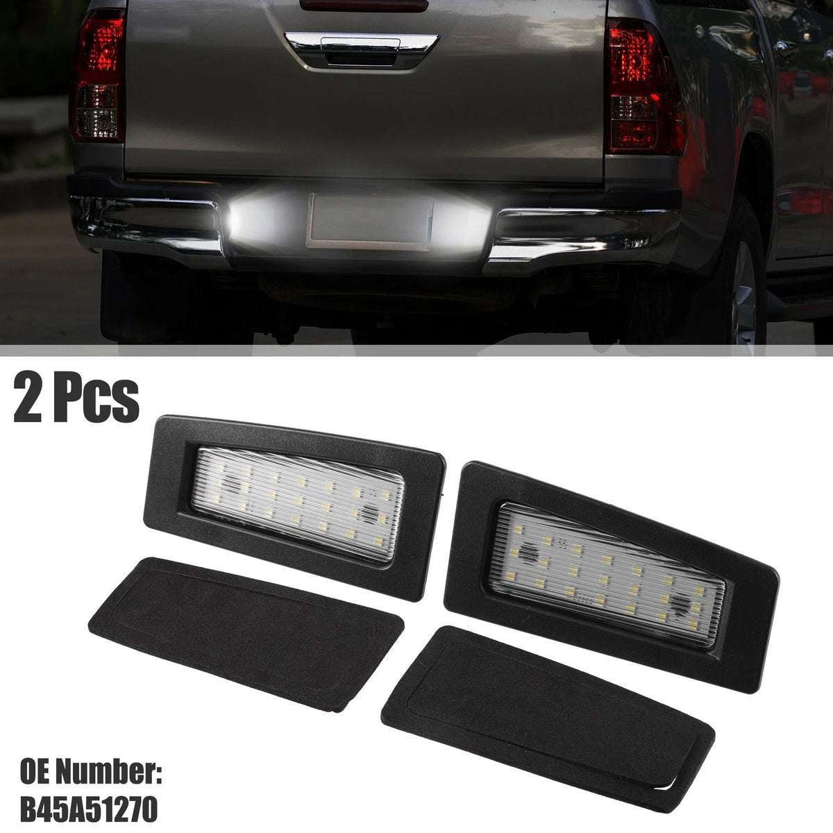 2X LED License Plate Light for Mazda 3 (2014–2018) No.B45A51270