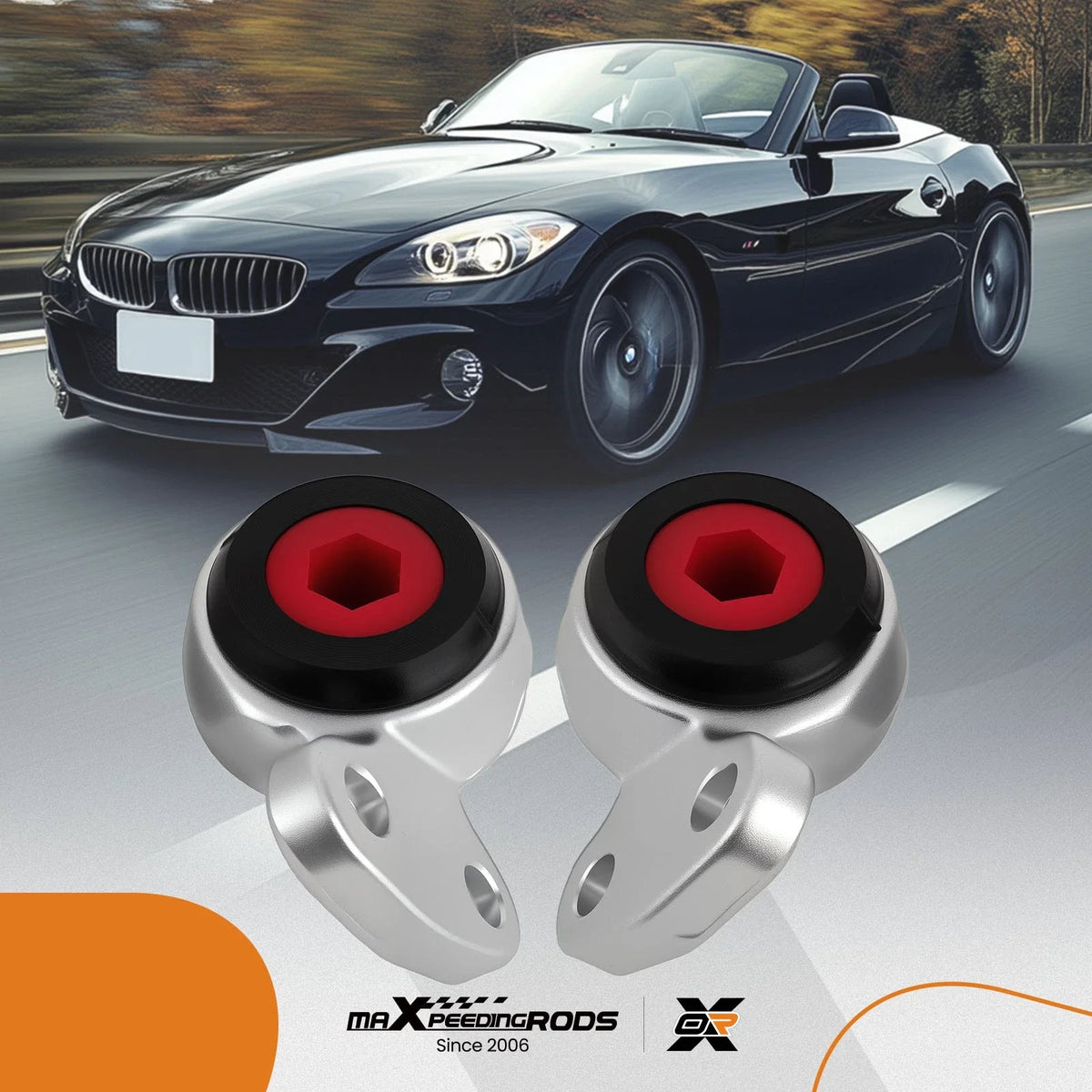 2Pcs Aluminum Front Lower Control Arm Bushings for BMW E46 (1998–2006)