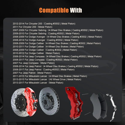 Brake Calipers Set w/ Bracket for 2011-2014 Chrysler 200