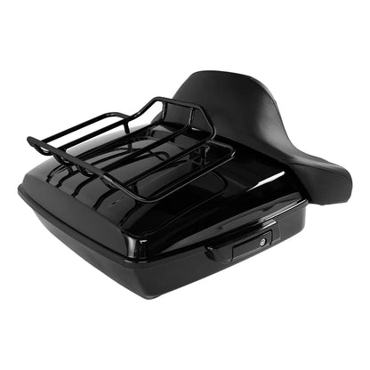 Chopped Trunk Backrest Pad Mount Rack for Harley Road Glide (2014–2025)
