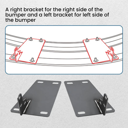 Bumper Brackets Pair for Dodge Ram 1500/2500 (1994-2001 to 2002-2008)