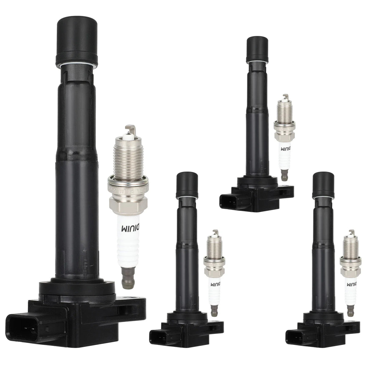 Set of 4 Ignition Coils & Spark Plugs for Acura TSX (2004–2008)
