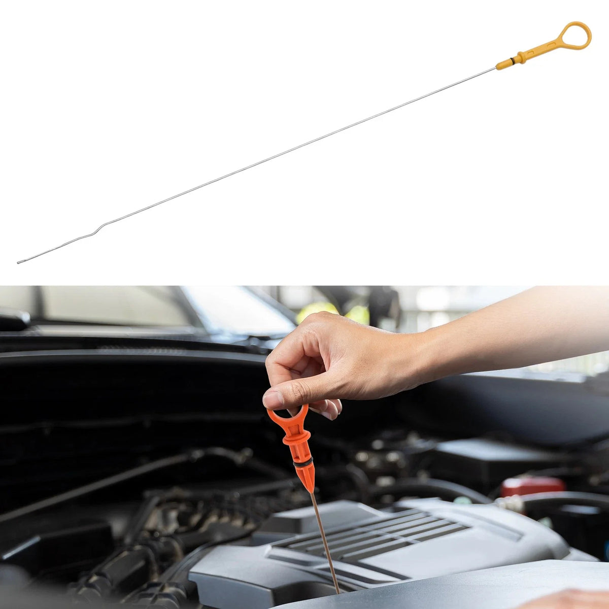 Oil Dipstick No. 917340 for Mazda 626 (1995–2002) Yellow