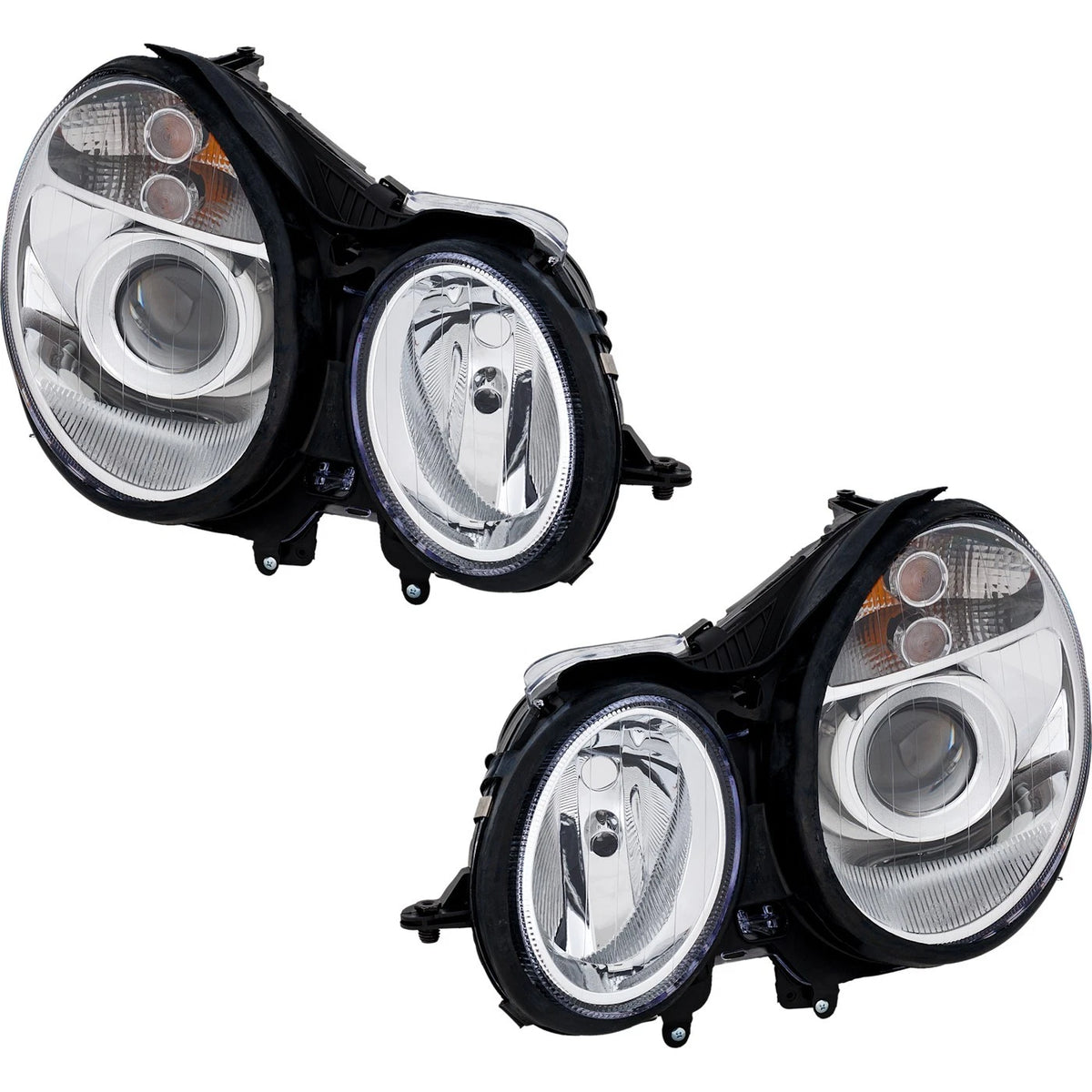 Halogen Headlight Set LH RH for Mercedes Benz E320 E350 E500 E55 AMG (2003–2006)