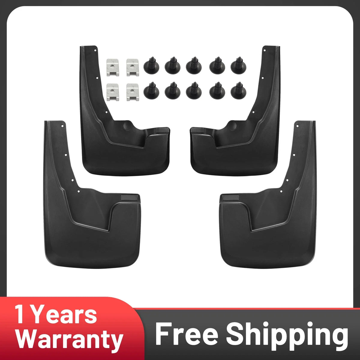 Front and Rear Mud Flaps Splash Guards for 2019–2024 Dodge Ram 1500