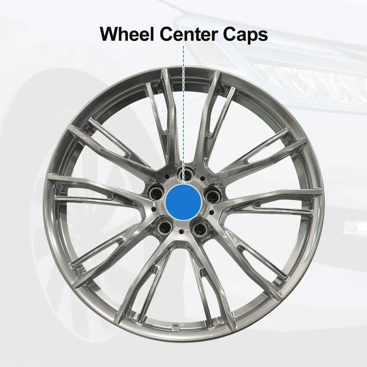 Wheel Center Caps, Silver Tone Plastic for Lexus LX470 (2003-2007)