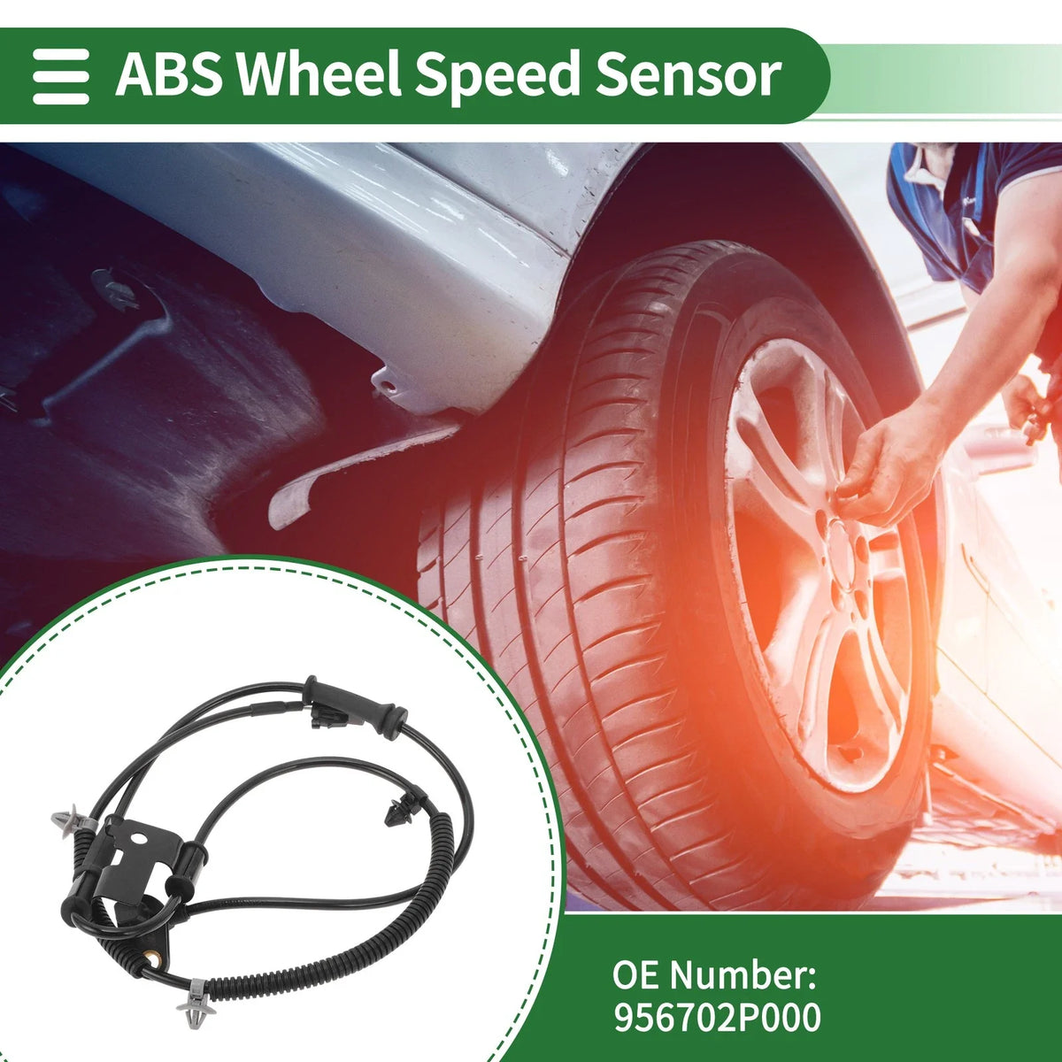 ABS Wheel Speed Sensor No. 956702P000 for Kia Sorento (2011–2012) Front Left