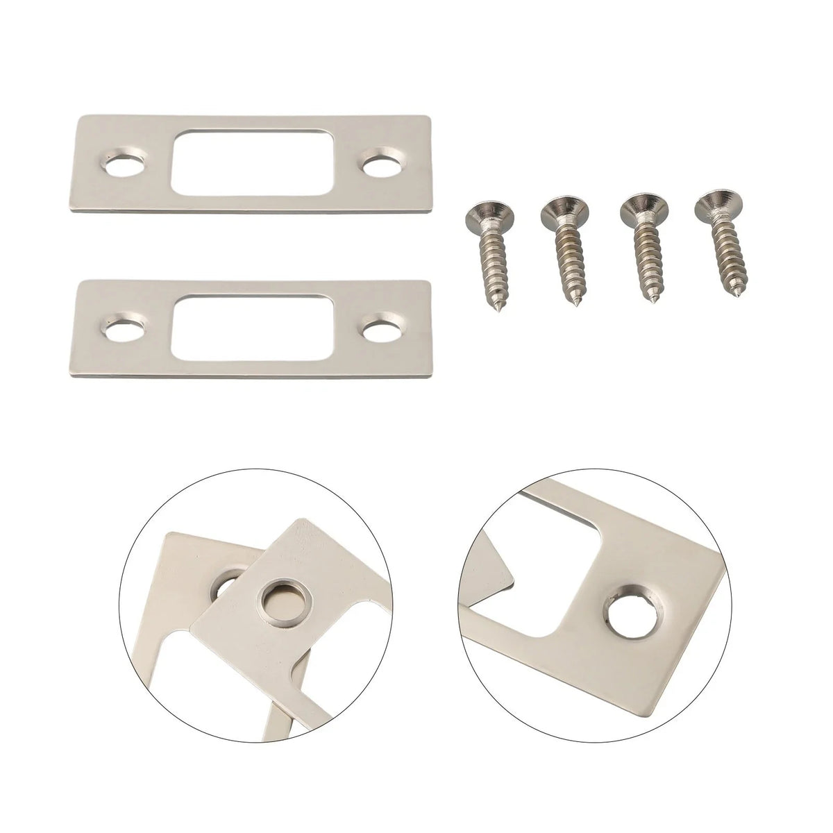 Deadbolt Strike Plate Backplates Set of 2 for Home Security