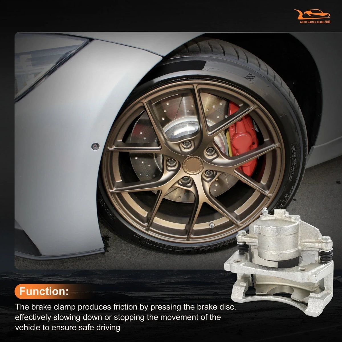Front Pair Brake Calipers for Buick Rendezvous (2002–2007) w/ Bracket