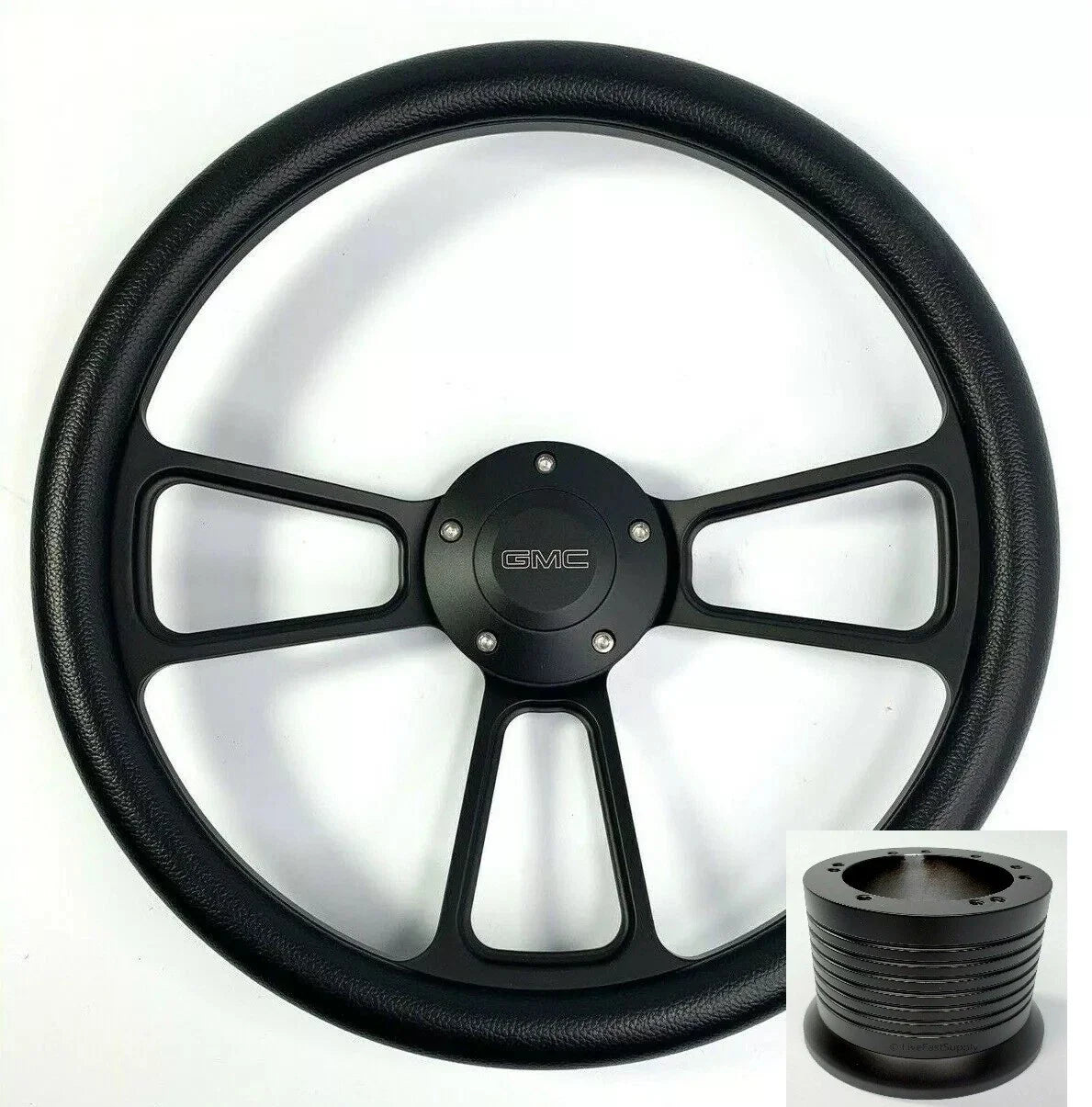 Steering Wheel Cover Black Half Wrap for Universal Fit (14 inch)