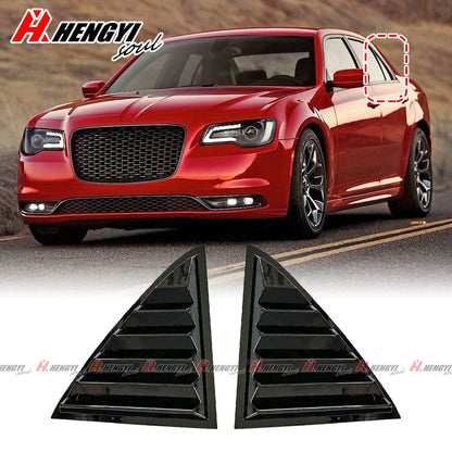 Gloss Black Side Window Louvers Cover Trim for Chrysler 300 (2011–2023) - 2X