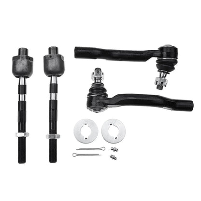 4-Piece Inner & Outer Tie Rod End Set for Nissan Pathfinder Frontier 2005-2019