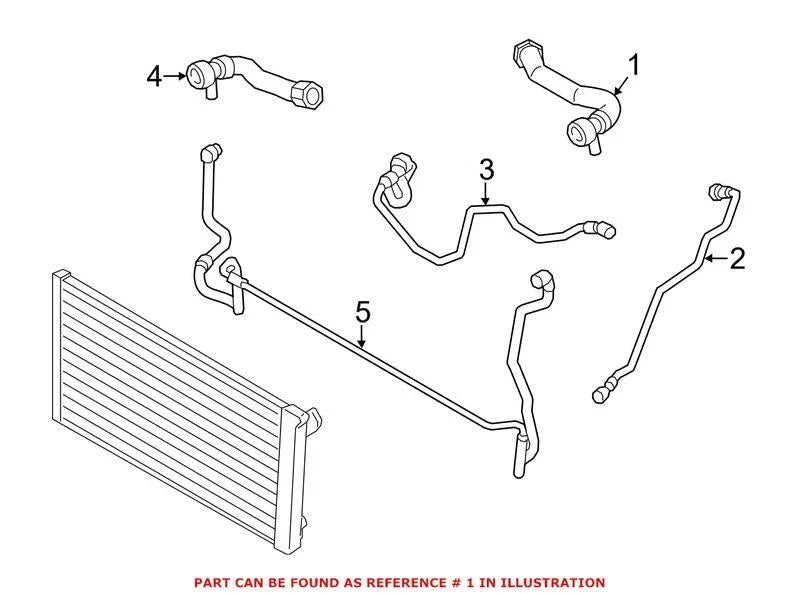 Upper Radiator Coolant Hose for BMW (17128513603)