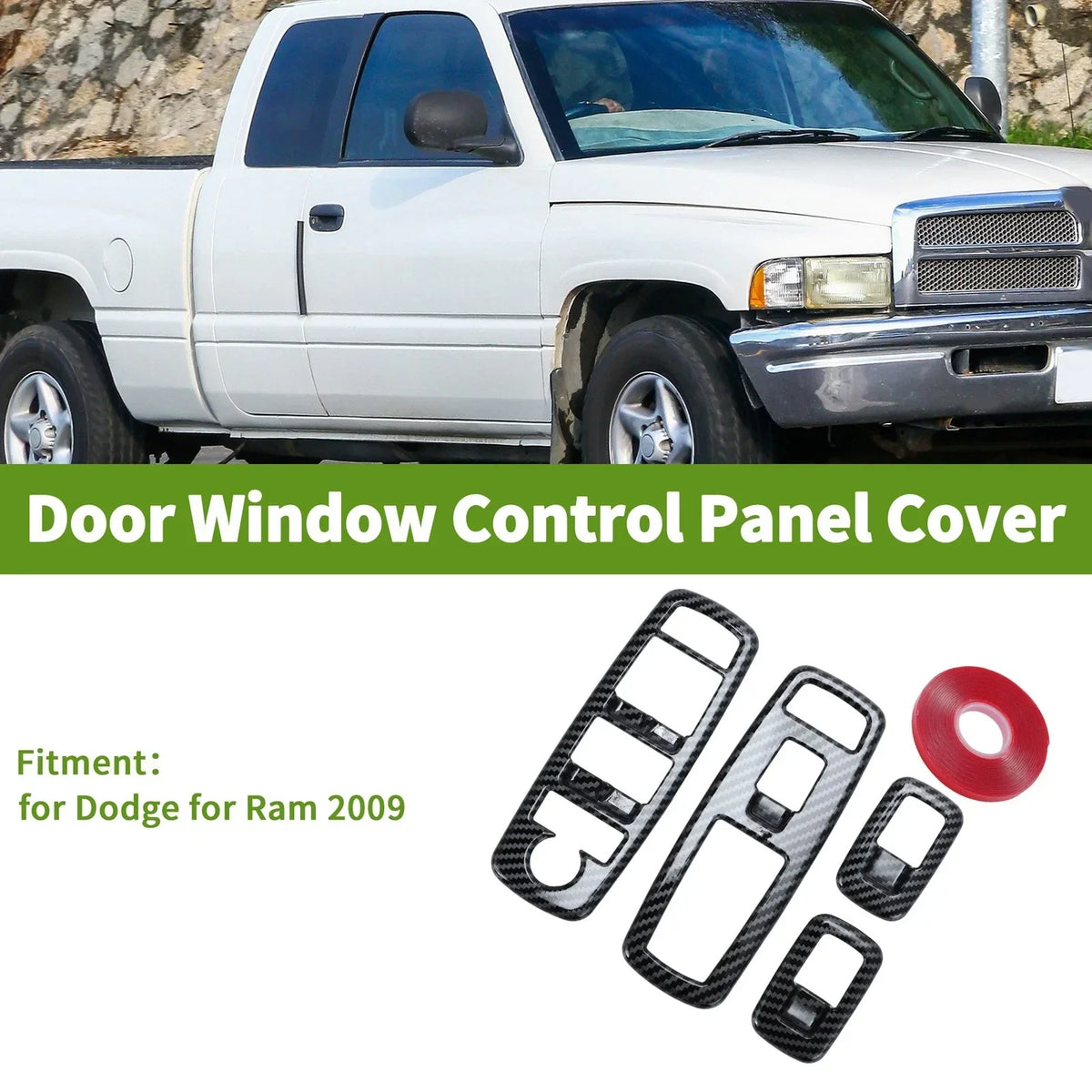 Set of 4 Window Switch Bezel Covers for 2009 Dodge Ram
