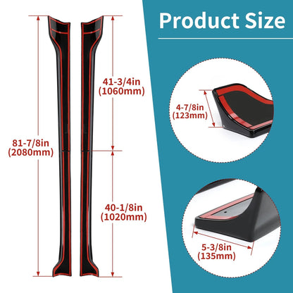 Glossy Black Side Skirts for Tesla Model 3 (2017–2023) Extension