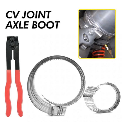 20pc Adjustable Crimp Clamps for Axle CV Boot Joints with Tool
