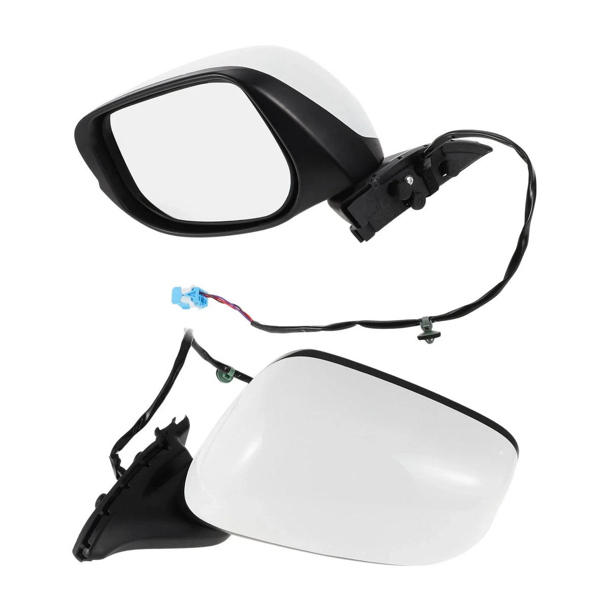 Left Side Door Mirror for Honda Fit (2009–2014) Manual Folding White