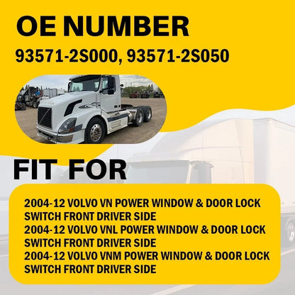 Front Left Power Window Switch for Volvo Truck VN VNL VNM VHD (2004–2015)