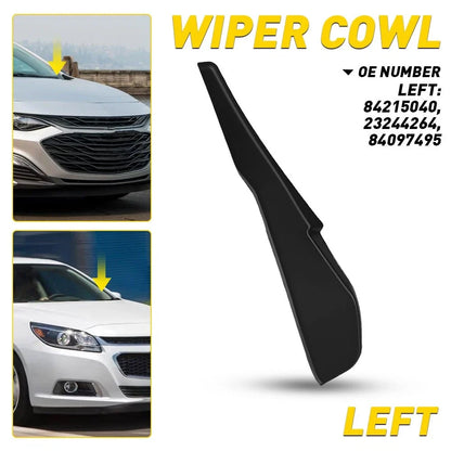 Left Front Cowl Extension Cover for Air Inlet Grille Chevy Malibu 2016-2025