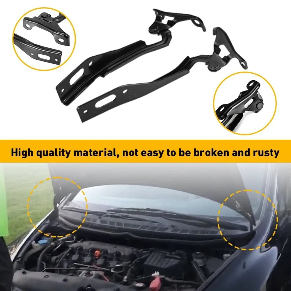 Hood Hinge Pair for 2012-2015 Honda Civic Driver and Passenger