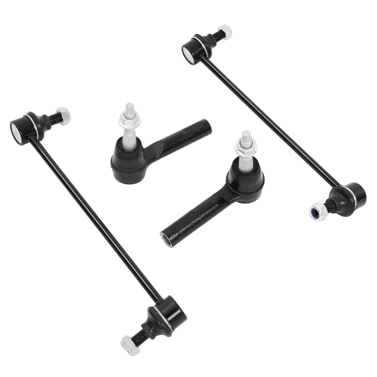 4PC Front Stabilizer Sway Bar End Link & Outer Tie Rod End Kit for Chevy Equinox (2010–2017)