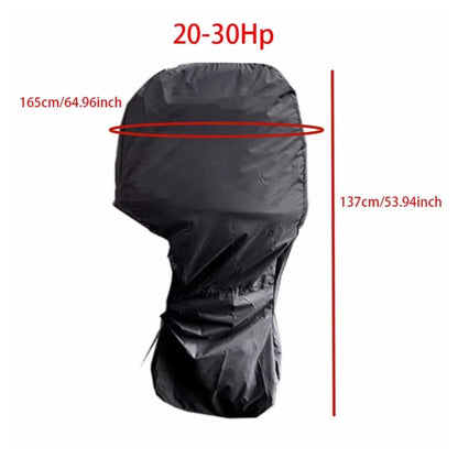 Waterproof Outboard Motor Cover for 20-30 HP Boat Engines (Full Coverage)