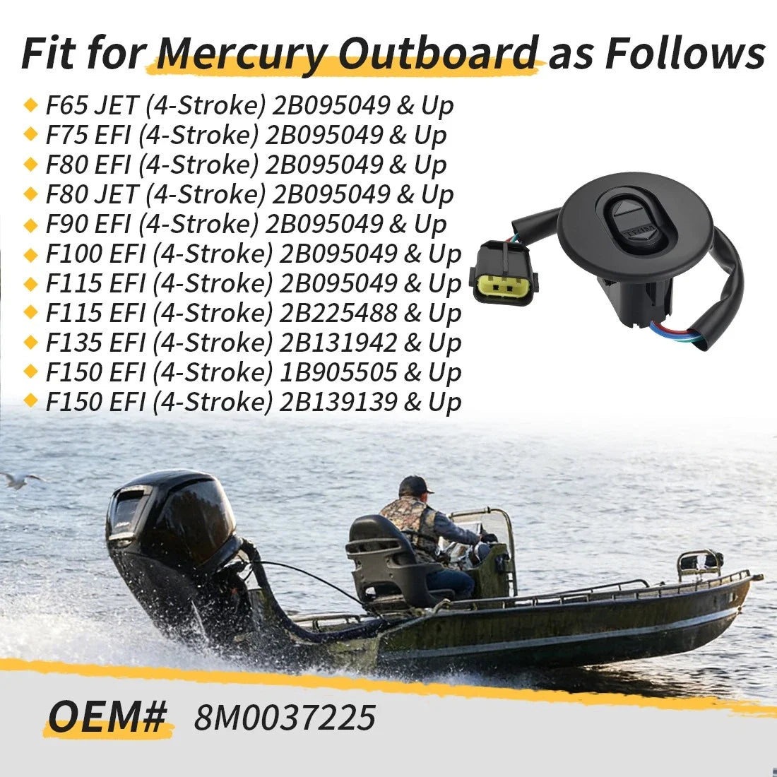 Trim Switch for Mercury Marine (8M0037225, 8M0235190)
